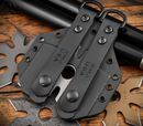 RMJ Snowflake Tungsten Grey Throwing Star 1075 Carbon steel w/ Kydex Sheath