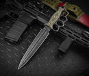 RMJ Tactical Lady Death w/ Dirty Olive G-10 Scales & Acid Etched CPM-3V Fixed Blade