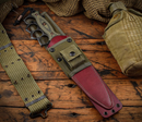 RMJ Tactical Lady Death w/ Dirty Olive G-10 Scales & Acid Etched CPM-3V Fixed Blade