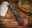 RMJ Tactical Trench Raider w/ Dirty Olive G-10 Scales & CPM-3V Acid Etched Fixed Blade