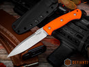 Defiant 7 BK Fixed Blade w/ Orange G-10 Handles & S45VN