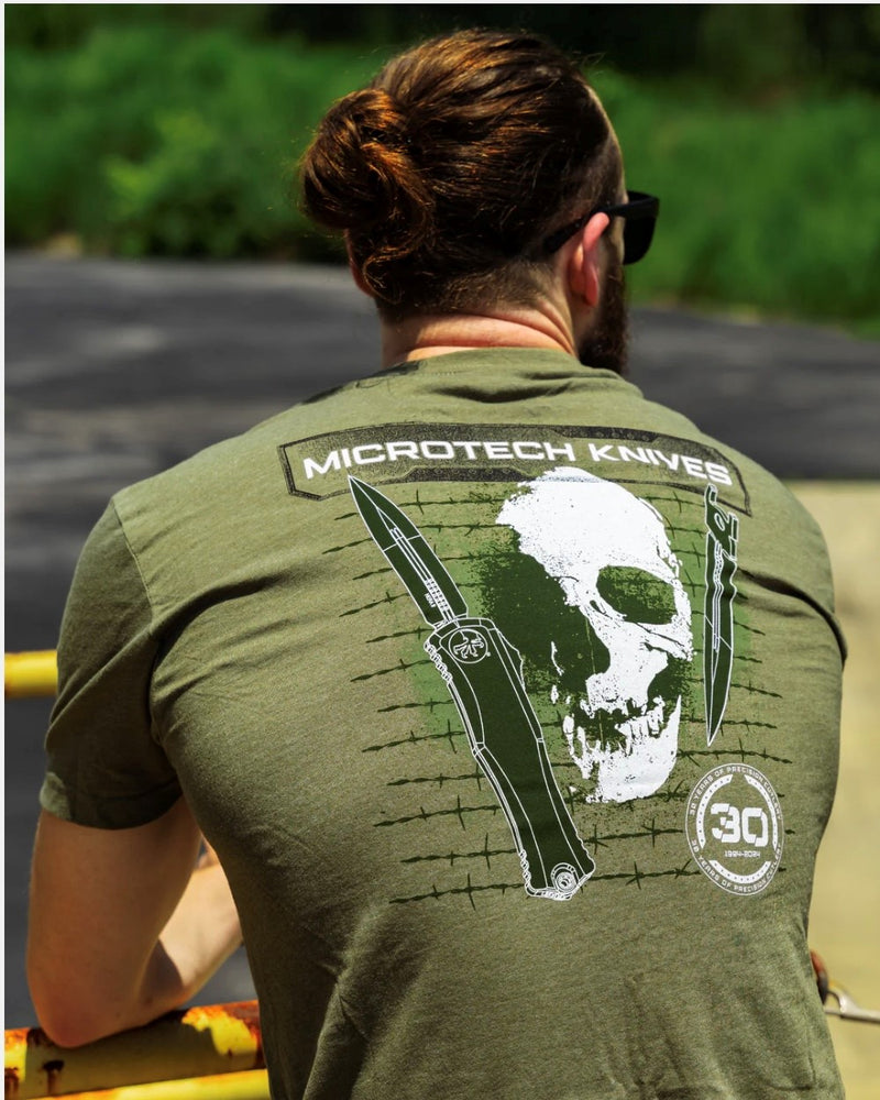 Microtech 30th Anniversary Green Crew Neck T-Shirt