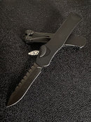 Heretic Hydra V3 DLC Tactical Black Aluminum Handle & DLC Recurve MagnaCut H008-6A-T