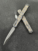 Heretic Knives Cleric II 2 Flamed Titanium Inlays & DLC D/E Full Serrated Magnacut H020-6C-FTI