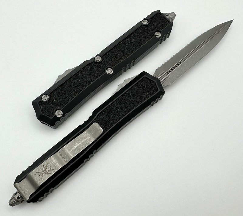 Microtech Makora Double Edge Apocalyptic Full Serrated & Black Signature Series 206-12APS