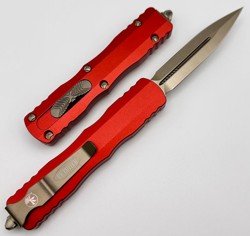 Microtech Dirac Double Edge Bronze & Red 225-13RD