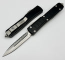 Microtech Ultratech 2 II Satin Double Edge D/E Full Serrated Signature Series 122II-6S