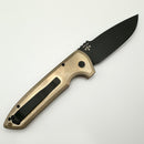 Pro-Tech Les George Rockeye Textured AlBronze Handle w/ Mother of Pearl Button & DLC CPM-D2 LG336-D2