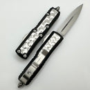 Microtech Daytona D/E Stonewash Full Serrated w/ Brute "Bubble" Inlays Signature Series 126-12BIS