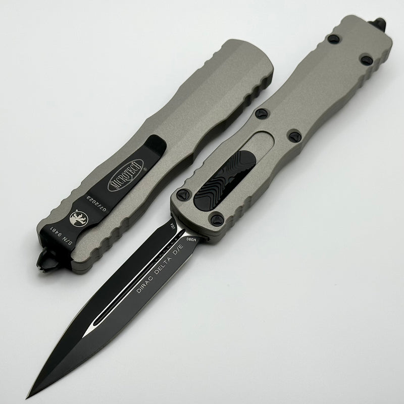 Microtech Dirac Delta Double Edge “Titanium Colored” Gray Standard 227-1TG