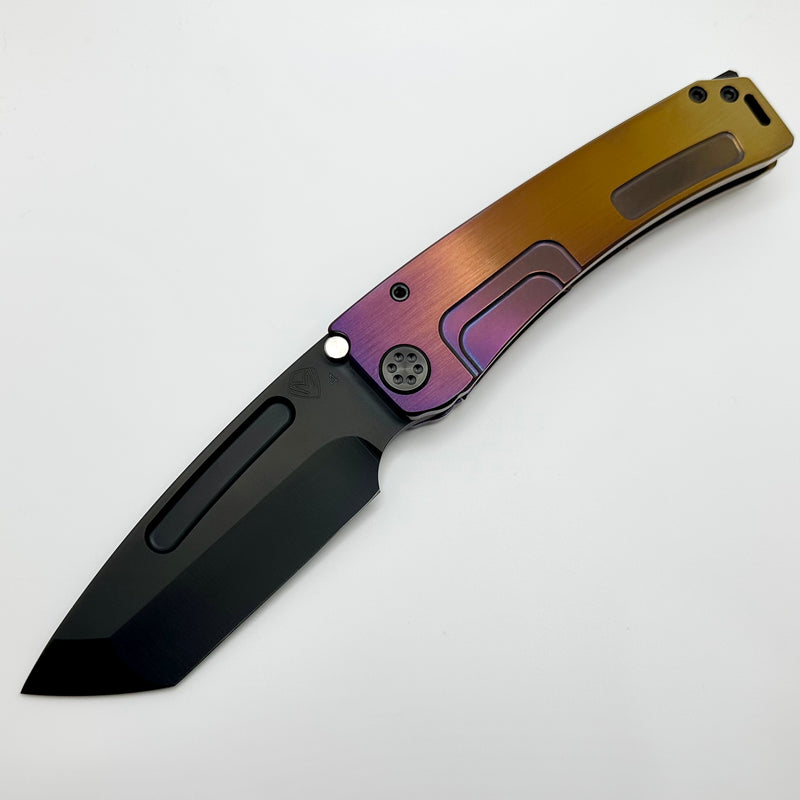 Medford Marauder H Faced/Flamed Bronze Handles w/ PVD Hardware & S45VN PVD Tanto