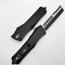 Microtech Combat Troodon Hellhound Straight Razor Smooth Chassis Tactical w/ Ringed Hardware Standard Signature Series 219RS-1TS