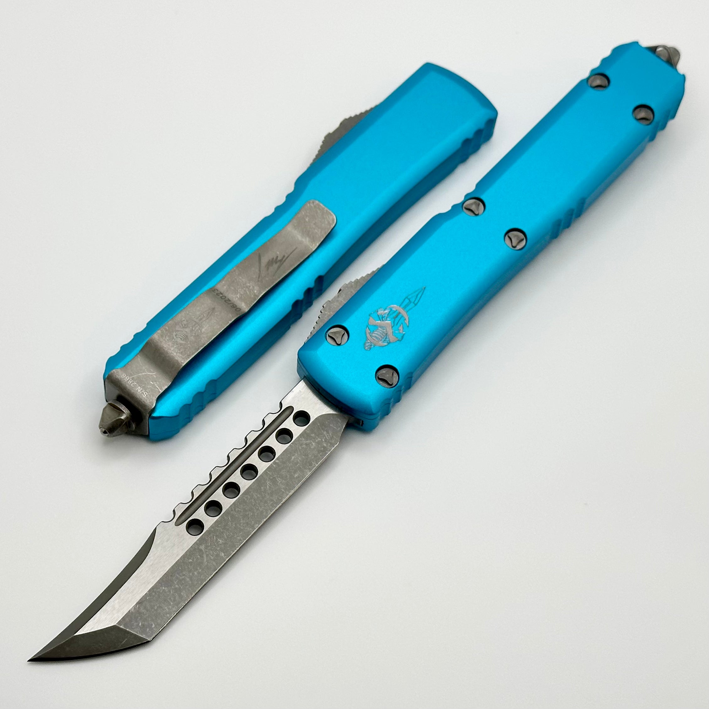 Microtech Ultratech Hellhound Apocalyptic Standard & Turquoise Signatu