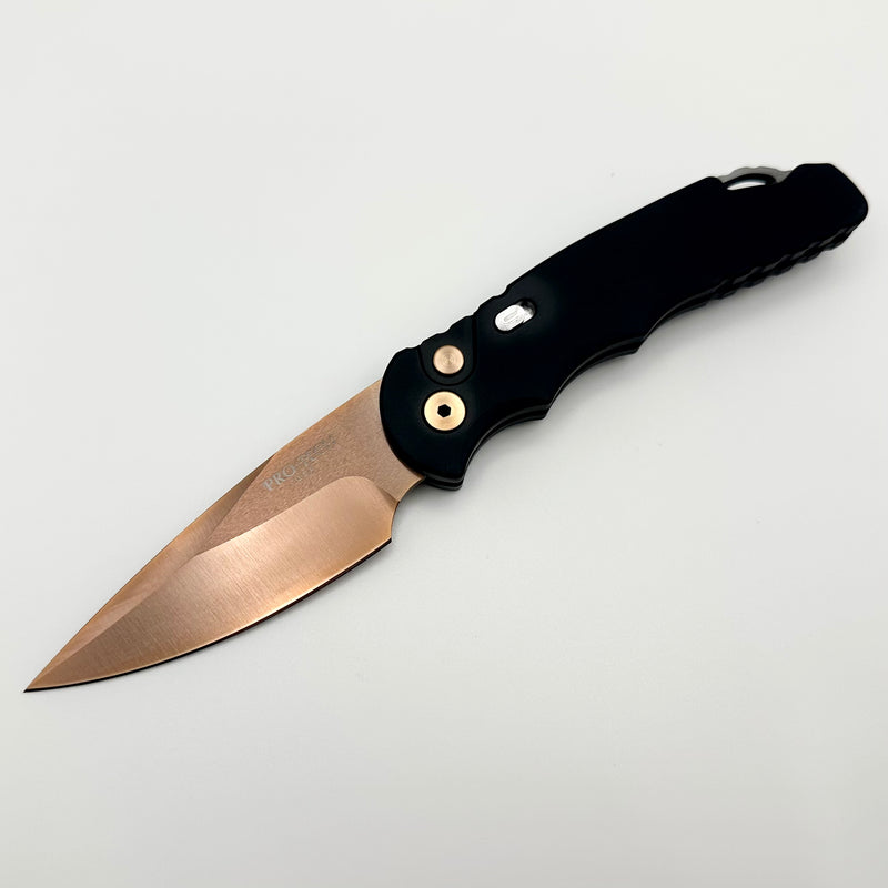 Pro-Tech TR-5 Black Handle w/ Rose Gold Blade/Hardware Limited Edition TR-5 RG1