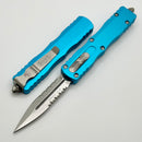 Microtech Dirac D/E Stonewash Standard Partial Serrated & Turquoise 225-11TQ