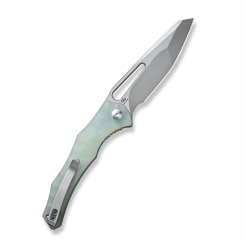 Civivi Spiny Dogfish Natural Jade G-10 & Stonewash 14C28N C22006-2