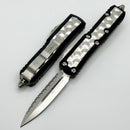 Microtech Daytona D/E Stonewash Full Serrated w/ Brute "Bubble" Inlays Signature Series 126-12BIS