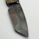 Medford Marauder H Violet/Bronze "Dragon Skin" Sculpted Handles w/ Bronze Hardware & S45VN Vulcan Tanto