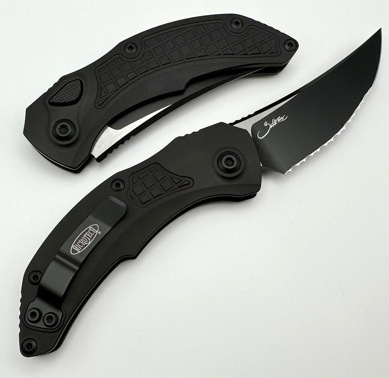 Microtech Knives & Bastinelli Brachial Black & Full Serrated Tactical Standard 268A-3T