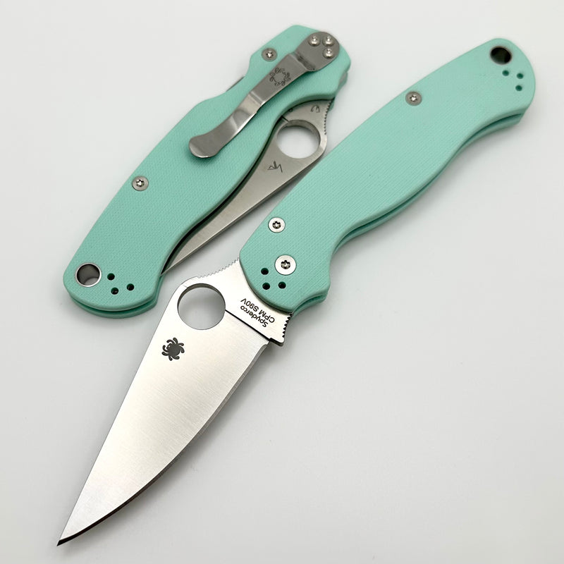 Spyderco Knives Paramilitary 2 PM2 Teal G-10 & S90V Distributor Exclusive C81GPTL2
