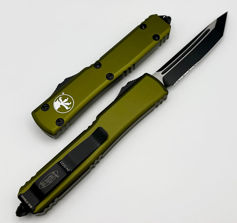 Microtech Ultratech Tanto Edge Partial Serrated & OD Green 123-2OD