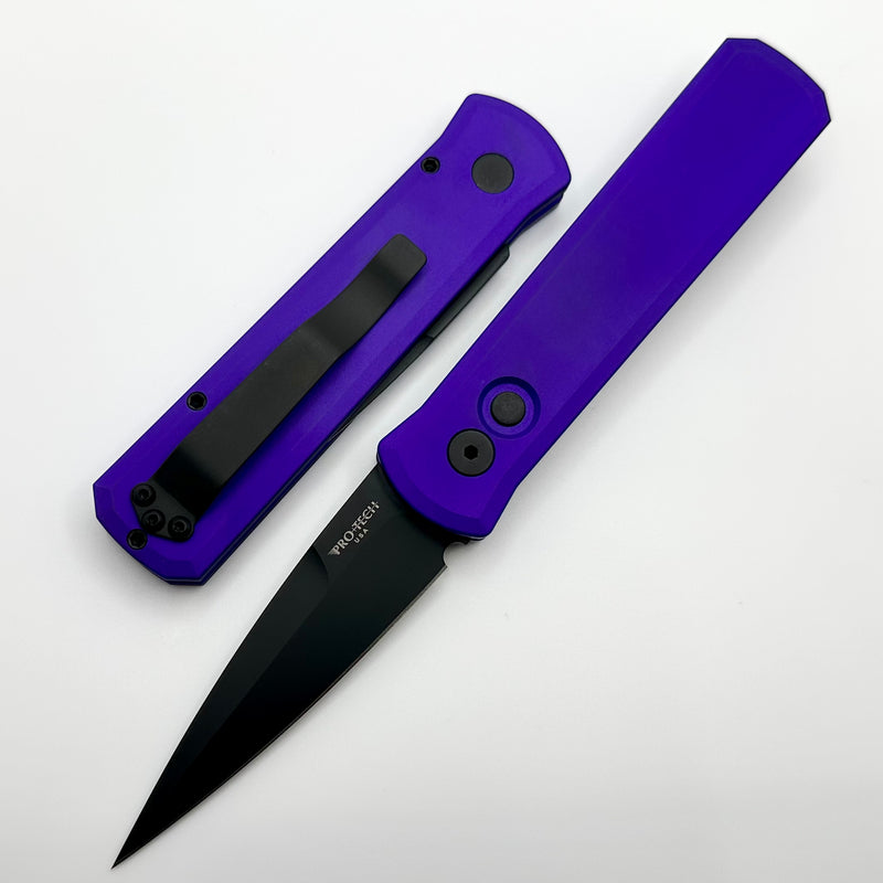 Pro-Tech Godson w/ Purple Handle & Black 154-CM Blade 721-PURP