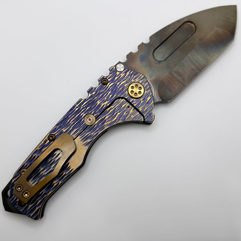 Medford Knife Praetorian T Violet/Bronze "Dragon Skin" Sculpted Handles w/ Bronze Hardware & S45VN Vulcan Tanto
