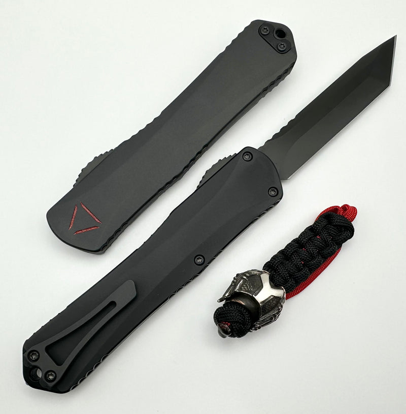Heretic Knives Manticore X Black Predator w/ Red Reticle & Tanto MagnaCut & Silver/Copper Predator Bead H031-6A-PRED