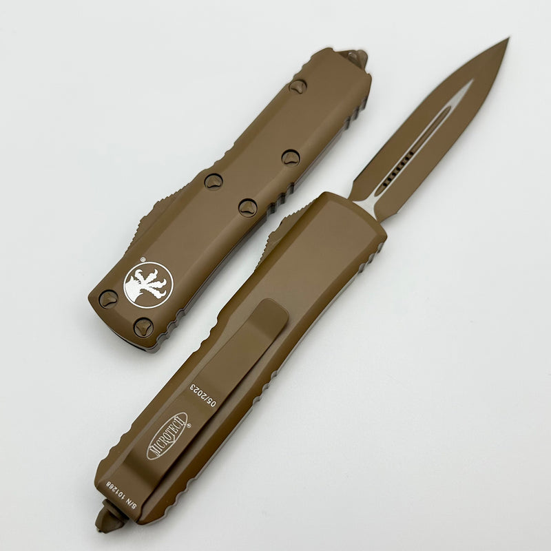 Microtech UTX-85 Double Edge Cerakote Tan Standard 232-1CTA