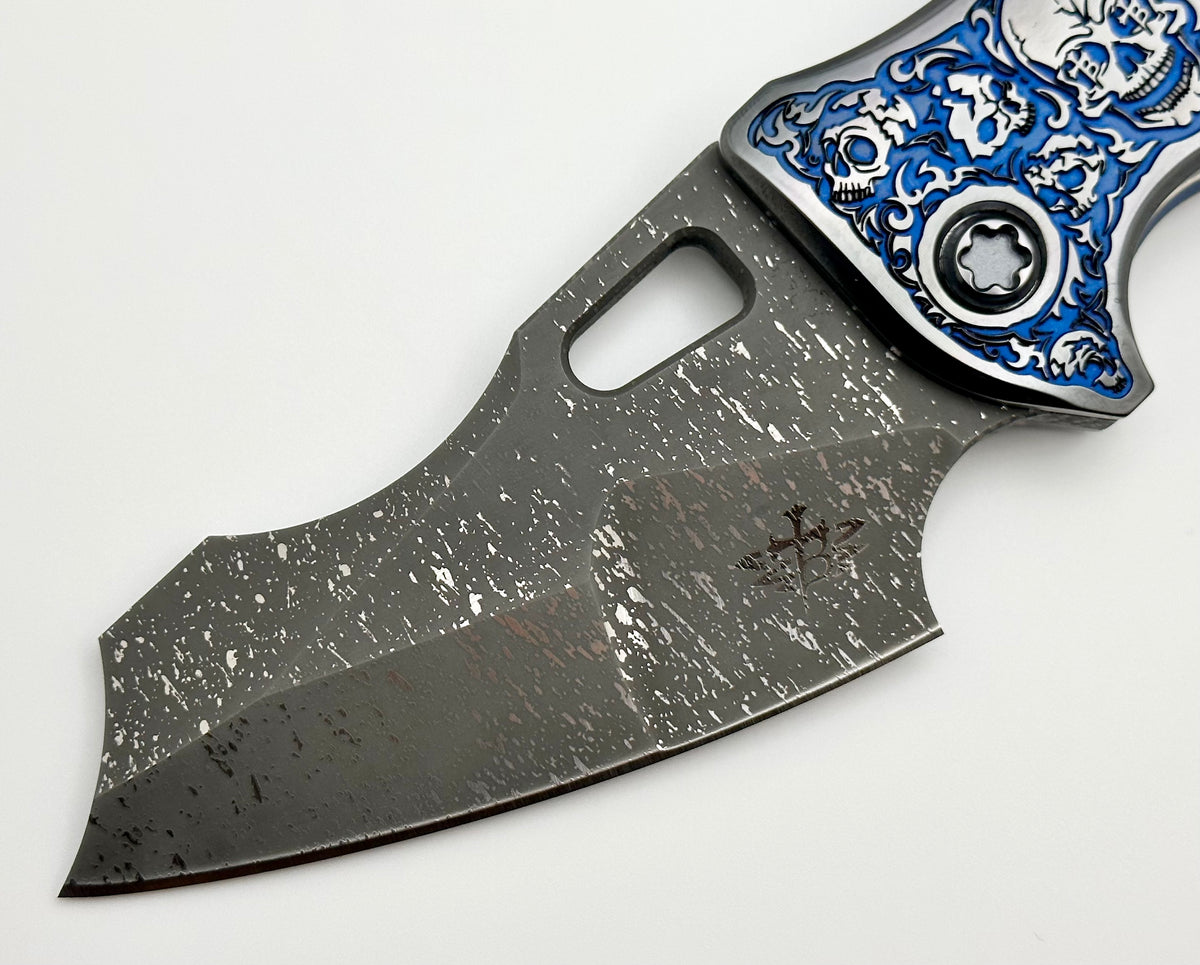 Borka Blades Mike Bond Shylock Blue/Black Hula Skulls & Guru Compound