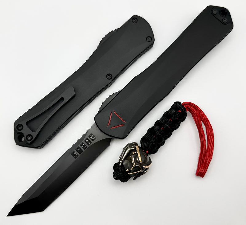 Heretic Knives Manticore X Black Predator w/ Red Reticle & Tanto MagnaCut & Silver/Copper Predator Bead H031-6A-PRED