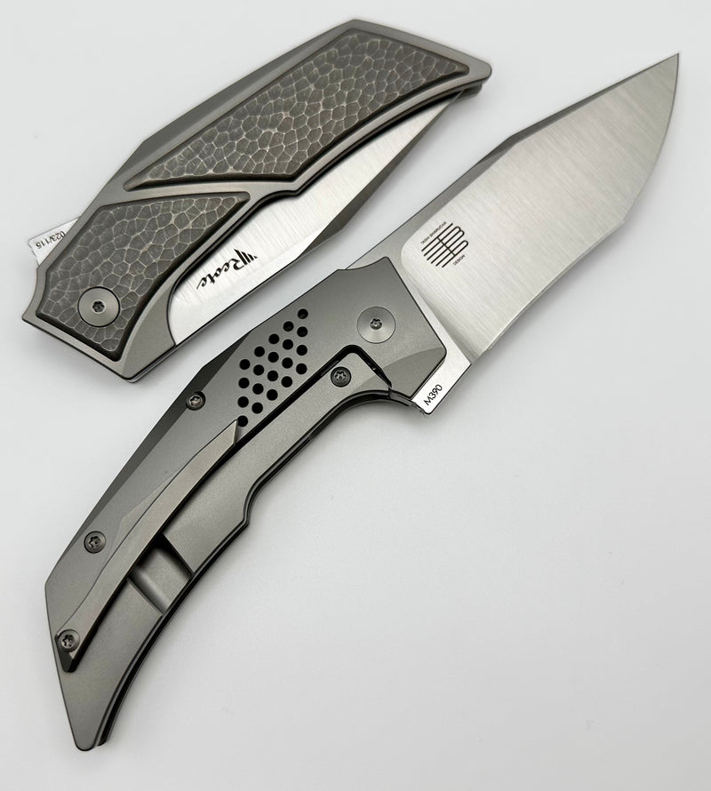 Reate Knives T3500 Titanium Bead Blast Inlay & M390