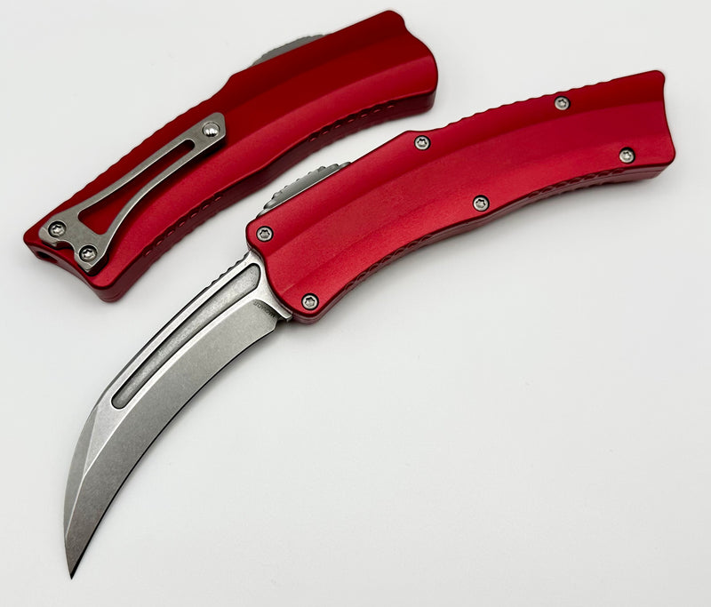 Heretic ROC w/ Stonewash Magnacut & Red Handle H060-2A-RED