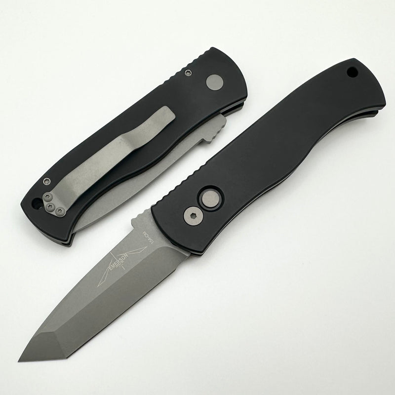 Pro-Tech Emerson CQC7 Tanto w/ Black Handle & Blasted Blade E7T01