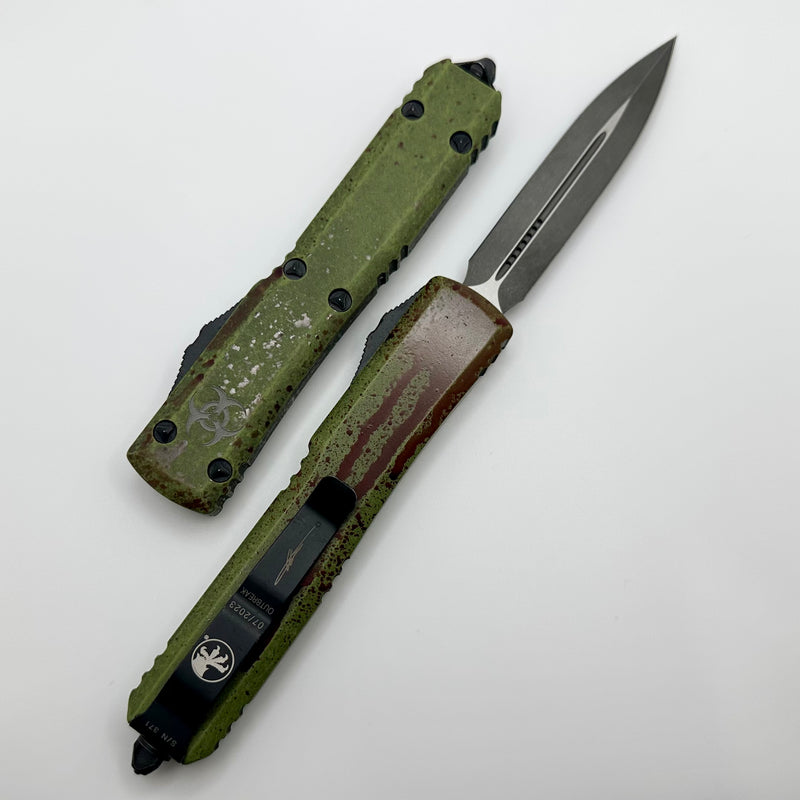 Microtech Ultratech D/E Outbreak Deep Engraved Standard Signature Series 122-1OBDS