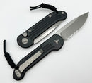 Microtech LUDT Black Apocalyptic Partial Serrated 135-11AP