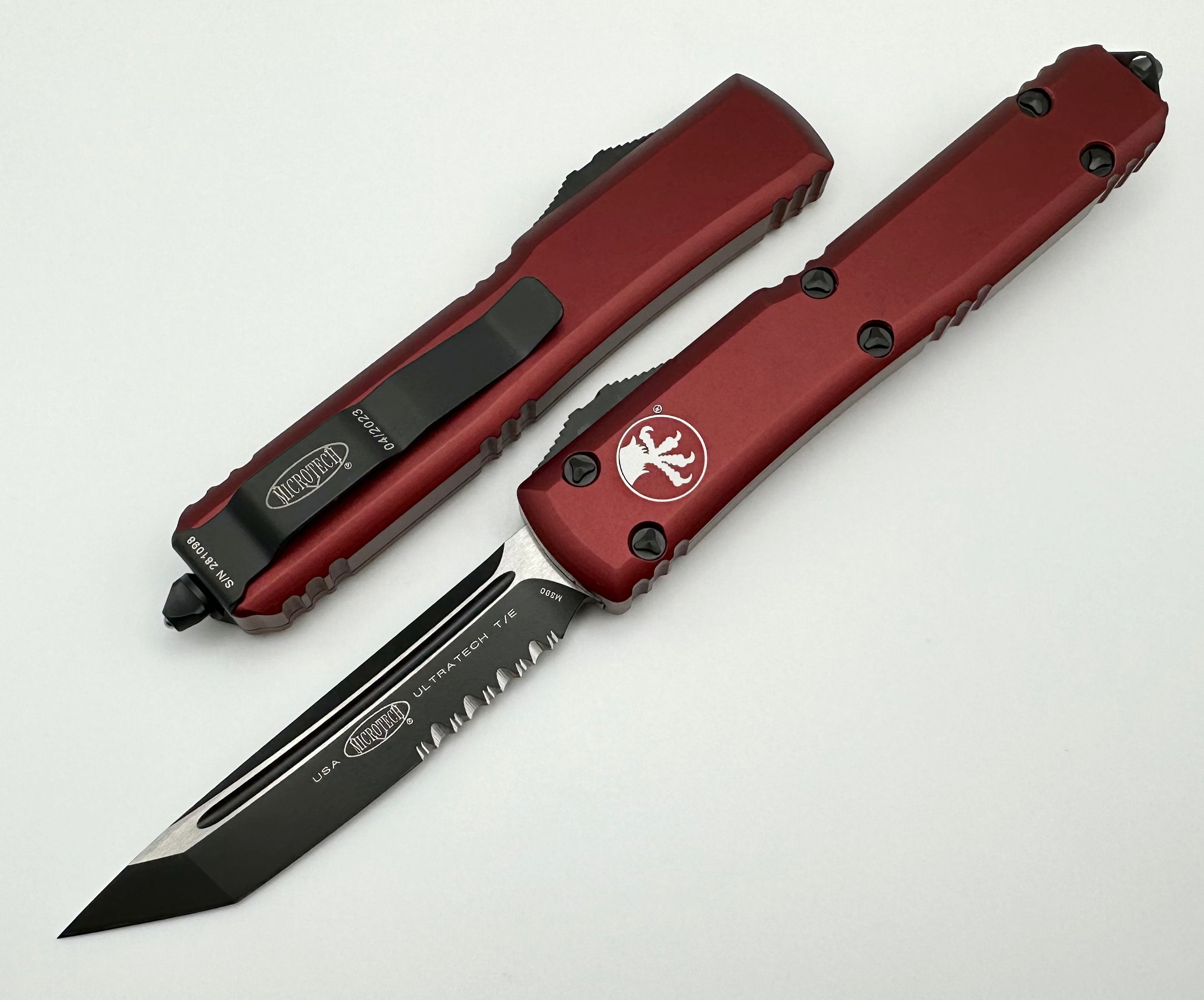 Microtech Ultratech Tanto Edge Black Standard Partial Serrated & Merlo