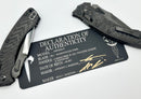 Marfione Custom Knives Amphibian RAM-LOK DLC Diamondwash M390 & Carbon Fiber Handles w/ DLC Two Tone Accents