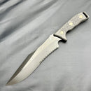 Microtech Arbiter DLC Stonewash Partial Serrated & Carbon Fiber 104-2DLCCFS