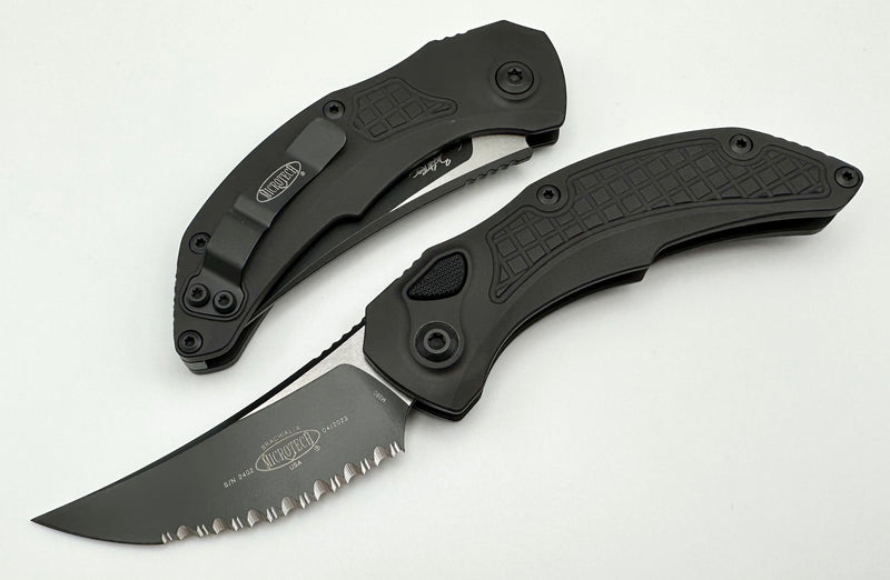 Microtech Knives & Bastinelli Brachial Black & Full Serrated Tactical Standard 268A-3T