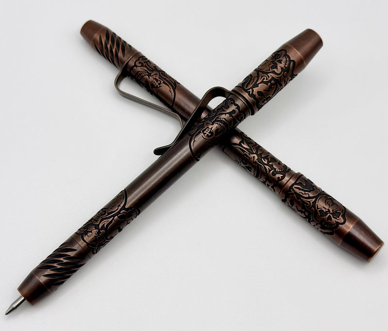 Borka Ti2Design TechLiner Grid Skulls Copper 5" Pen