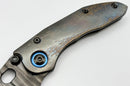 Marfione Custom Knives & Borka Blades Stitch w/ DLC Cracked Diamond Wash Rocked Double Star Grind M390 & Cosmic Titanium