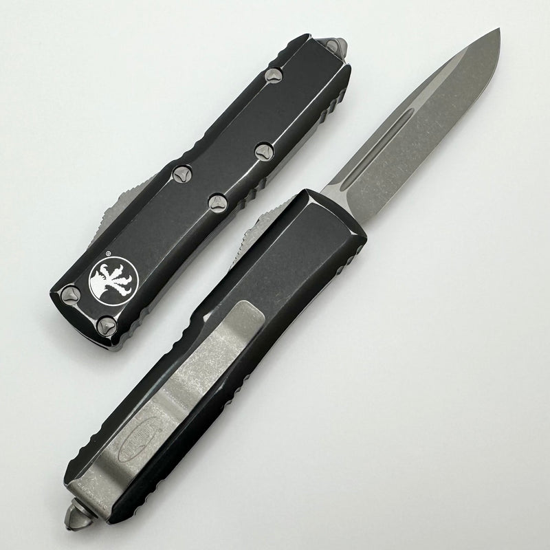 Microtech UTX-85 Single Edge Apocalyptic Standard & Distressed Black 2