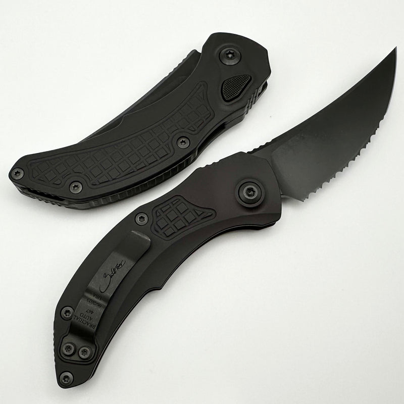 Microtech Knives & Bastinelli Brachial DLC Shadow Full Serrated 268A-3DLCTSH