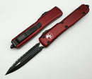 Microtech Ultratech Double Edge Black Full Serrated & Merlot 122-3MR