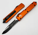 Microtech Ultratech Orange & Black Partial Serrated Single Edge 121-2OR