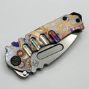 Medford Praetorian Genesis T Tumbled "Gears" Handles w/ PVD Hardware/Clip & S45VN Tumbled Tanto