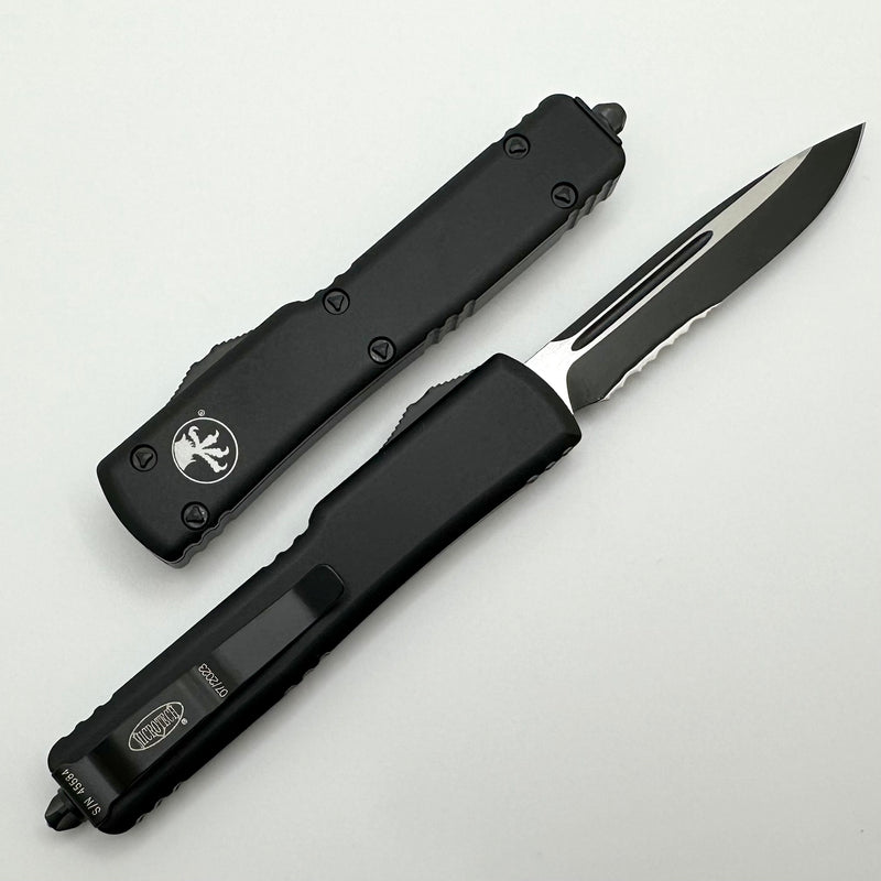 Microtech UTX-70 S/E Black Tactical Partial Serrated 148-2T