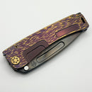 Medford Marauder H Violet/Bronze "Dragon Skin" Sculpted Handles w/ Bronze Hardware & S45VN Vulcan Tanto