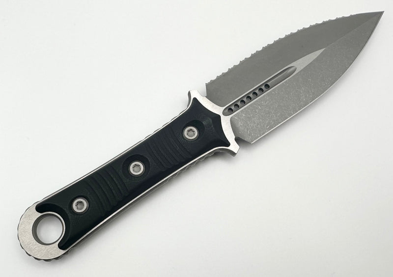 Microtech Borka SBD Apocalyptic F/S Full Serrated Fixed Blade 201-12AP